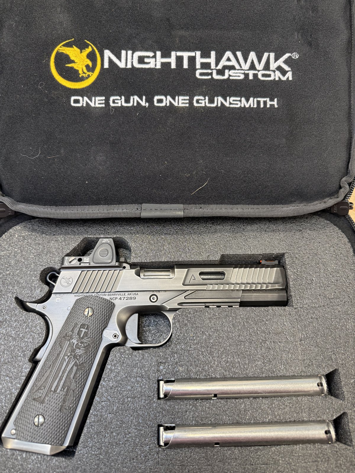 Nighthawk Custom Agent 2 IOS Smoke w/RMR 45 ACP USED-img-1